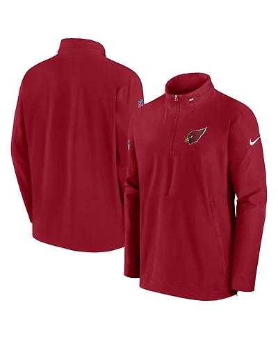 Nike Men's Cardinal Arizona Cardinals Sideline Coach Half-Zip Jacket
