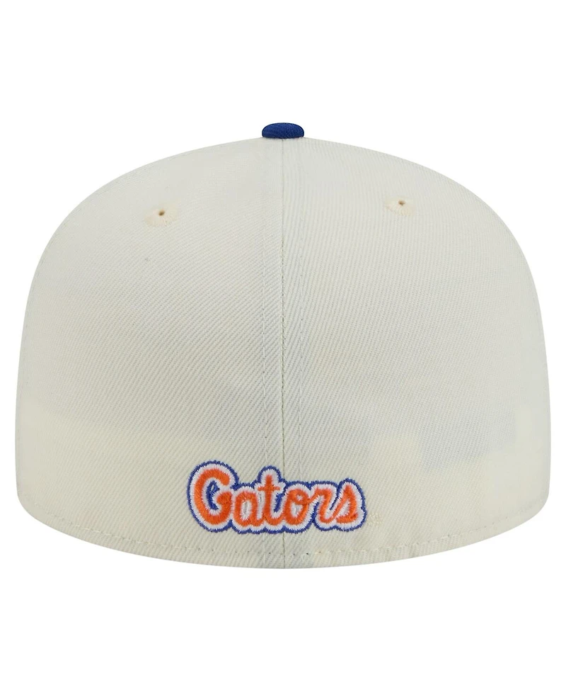 New Era Men's Cream Florida Gators Chrome 59FIFTY Fitted Hat
