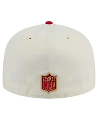 New Era Men's White/Scarlet San Francisco 49ers Main 59FIFTY Fitted Hat