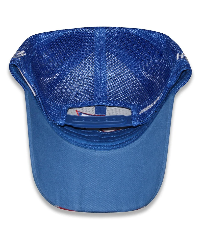 Checkered Flag Sports Men's and Women's Blue Kyle Larson HendrickCars.com Flame Trucker Adjustable Hat