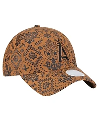 New Era Women's Brown Los Angeles Angels Vintage Deco 9TWENTY Adjustable Hat