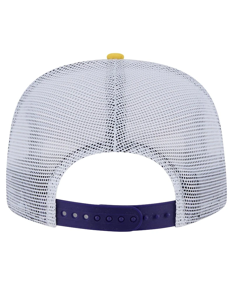New Era Men's Purple/Gold Los Angeles Lakers Throwback Dye Golfer Snapback Hat
