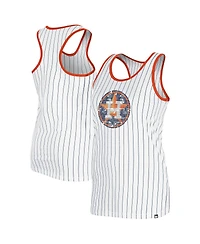 New Era Women's White Houston Astros Gameday Pinstripe Tank Top
