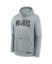 Nike Big Boys and Girls Silver Orlando Magic 2024/25 City Edition Club Fleece Pullover Hoodie