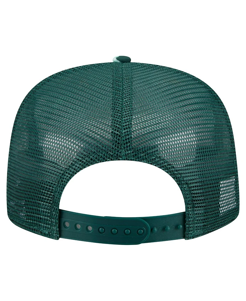 New Era Men's Green Athletics Adventure Pattern Golfer Trucker Snapback Hat