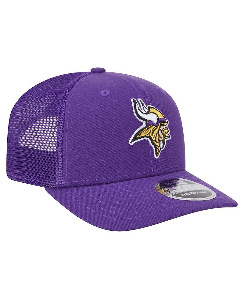 New Era Men's Purple Minnesota Vikings Main Trucker 9SEVENTY Stretch Snap Hat