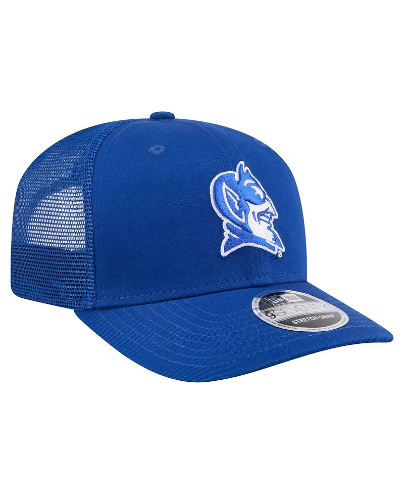 New Era Men's Royal Duke Blue Devils Primary 9SEVENTY Trucker Stretch-Snap Hat