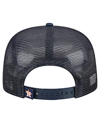 New Era Men's Navy Houston Astros Retro Satin Script Golfer Adjustable Hat