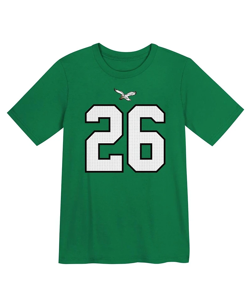 Nike Preschool Saquon Barkley Kelly Green Philadelphia Eagles Player Name Number T-Shirt