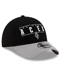New Era Men's and Women's Black/Silver Las Vegas Aces 2025 Wnba Draft 9TWENTY Adjustable Hat