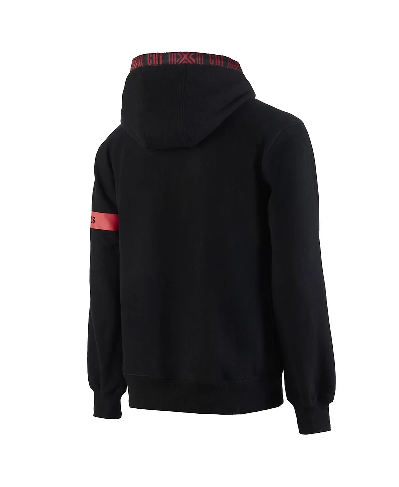 Two Hype x Nba Men's Black Chicago Bulls Culture Hoops Collection Premium Pullover Hoodie