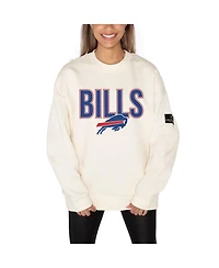 Gameday Couture Women's Cream Buffalo Bills Premium Fleece Drop Shoulder Pullover Sweatshirt