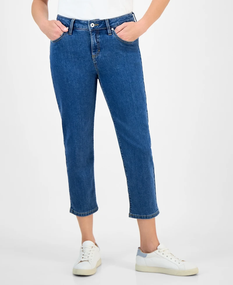 Style & Co Women's Mid-Rise Straight Leg Ankle Jeans, Exclusively at Macy's