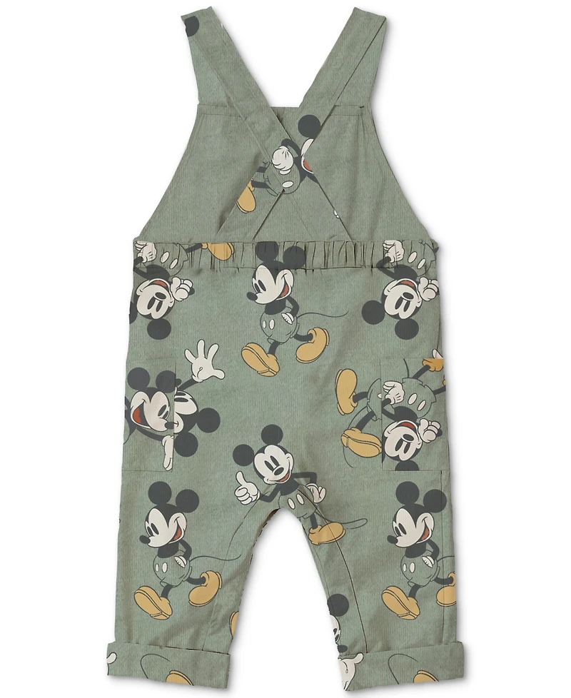 Disney Baby Boys Mickey Mouse Overalls & Top, 2 Piece Set