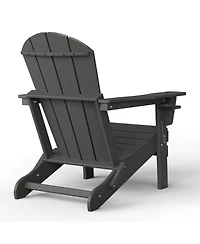 Outdoor Patio Hdpe Resin Adirondack Chair With Cup Holder and Phone
