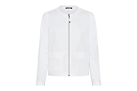 Olsen Women's Mixed Media Zip Front Jacket