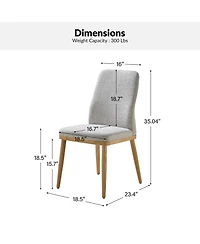 Luis Easy to Assemble and Ergonomic Dining Chair ,Set of 2