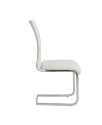 Set of 4 Faux Leather Long Back Cantilever Chairs for Dining Room or Office