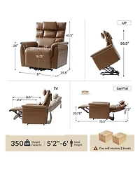 Embrace Raditional Faux Leather Power Lift Recliner