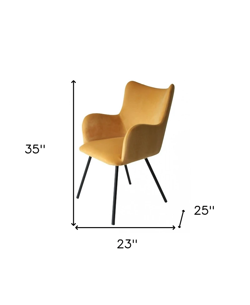Velvet and Modern Dining Chair for Stylish Kitchen or Dining Room Seating