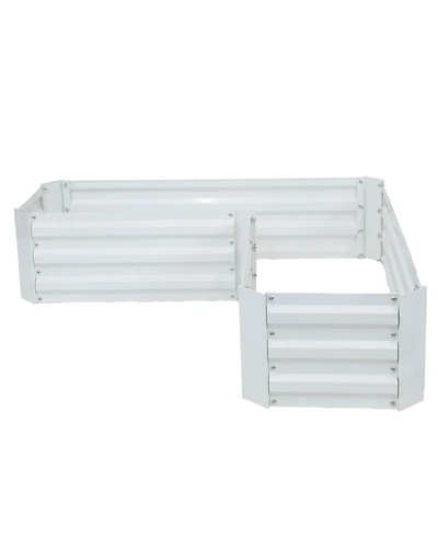 Galvanized Steel L-Shaped Raised Garden Bed