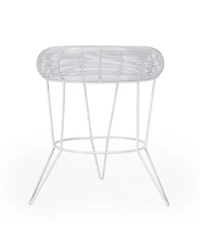 Contemporary Round Top End Table with Wire Base for Living Room