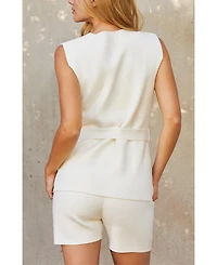 Crescent Women's Simone Sleeveless Knit Jacket