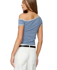 Edikted Women's Lorna Contrast Off Shoulder Top