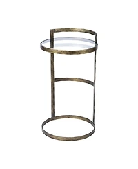 Transparent Glass Round Side Table – Modern Home Accent