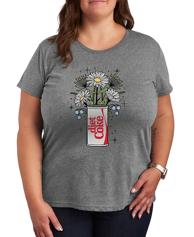Hybrid Apparel Plus Diet Coke Flowers Can Graphic T-Shirt