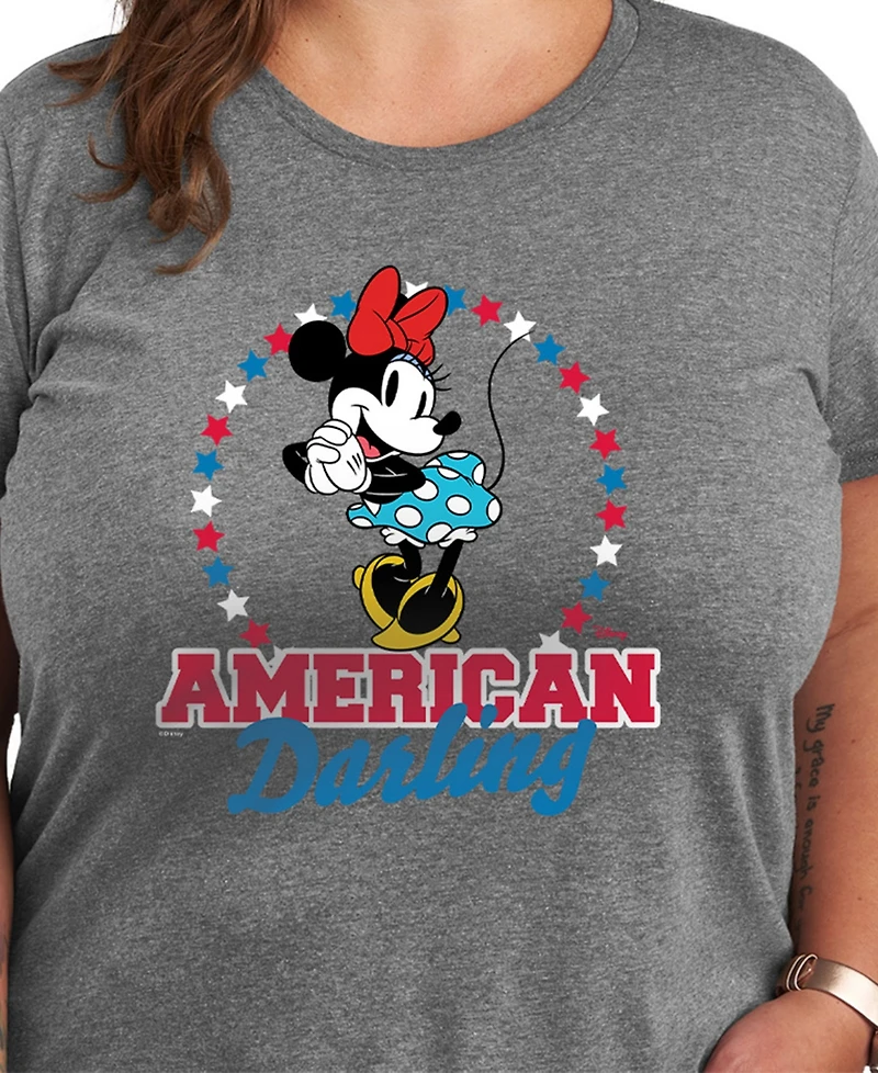 Hybrid Apparel Plus Disney American Darling Minnie Mouse Graphic T-Shirt