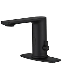 Automatic Sensor Touchless Single Hole Bathroom Sink Faucet With Temperature Mixing Valve