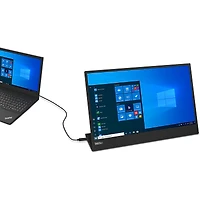 Lenovo ThinkVision M15 15.6" 16:9 Full Hd Portable Ips Wled Monitor, Raven Black
