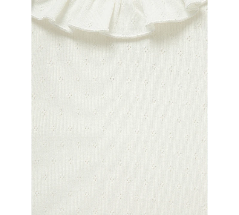 Little Me Baby Girls Ruffled Top & Heart Overall, 2 Piece Set