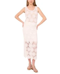 1.State Womens Crochet Open Weave Tank Top Midi Skirt