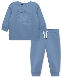 Little Me Baby Boys Football Sweatshirt & Pants, 2 Piece Set