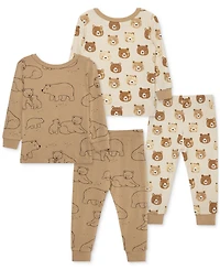 Little Me Baby Boys Bears Pajamas, 4 Piece Set