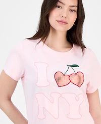 Freeze 24-7 Juniors' New York Applique Graphic T-Shirt