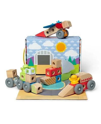 Melissa and Doug Blockables Vehicles Playset