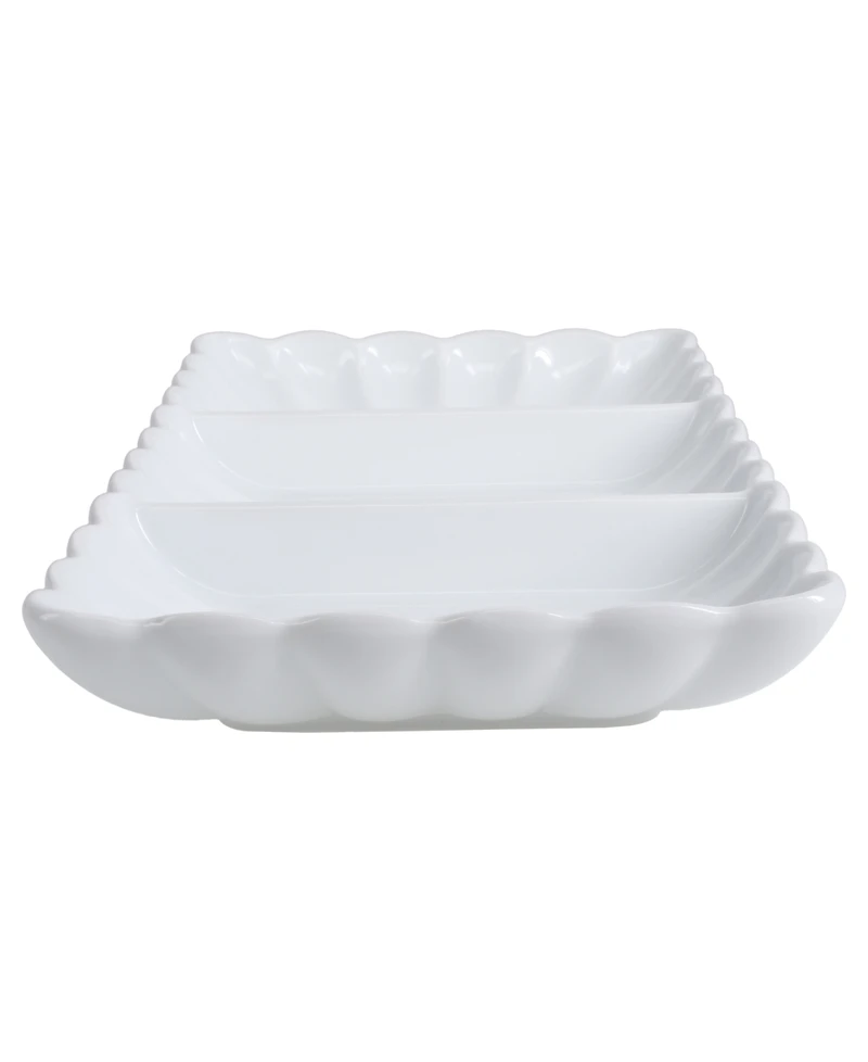 Bia Cordon Bleu Petal Divided Serving Dishes, Set of 2