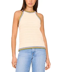 Vince Camuto Women's Pointelle Cotton Halter Top