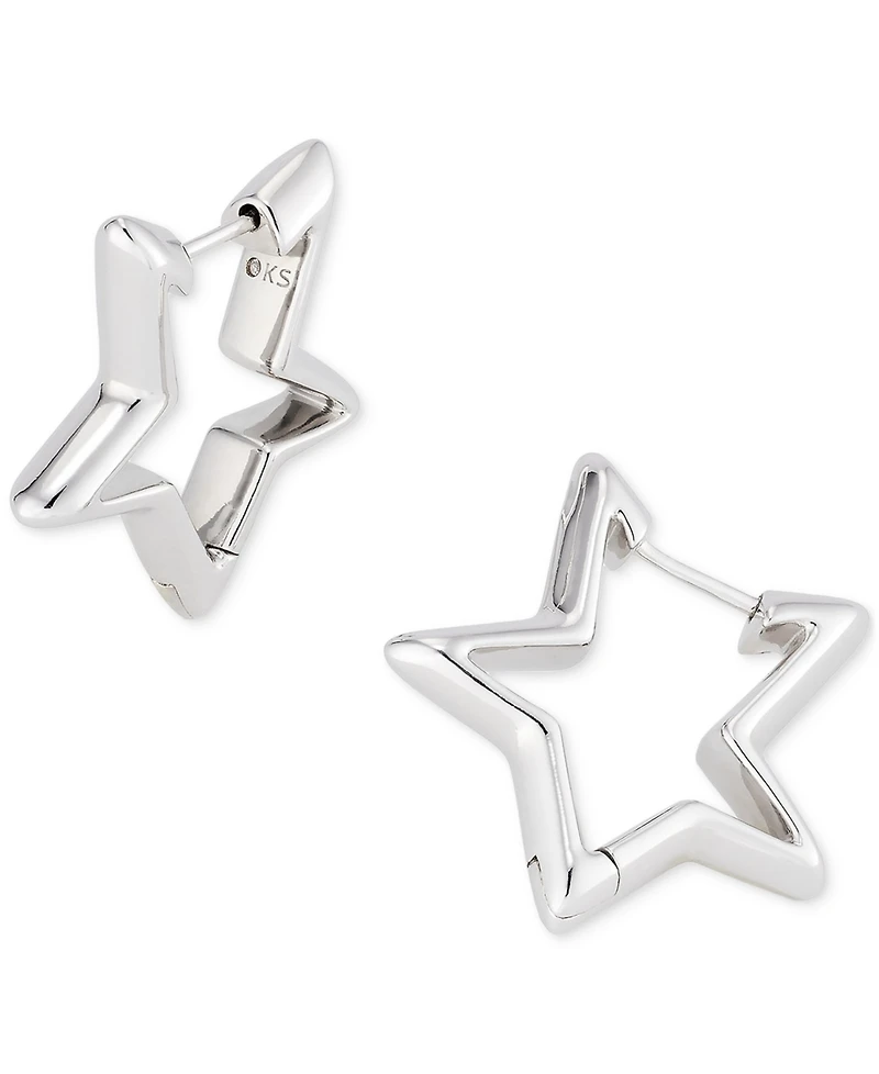 Kendra Scott 14k Gold-Plated Small Star Huggie Hoop Earrings, 0.88"