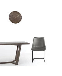 Set of 2 Faux Leather Cantilever Chairs for Dining Room or Office Seating