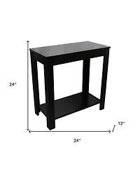 End Table with Shelf for Living Room or Bedroom Storage and Display