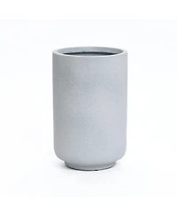 LuxenHome Minimalistic Modern Gray 23-Inch Tall Round MgO Planter