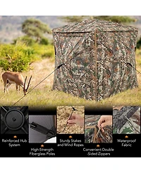 5-in-1 Detachable Hunting Blind for 2-3 People with Skylight