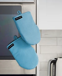 KitchenAid Gourmet Series Gridlines Mini Oven Mitts Set, Pack of 2