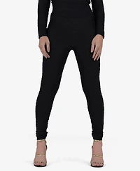 Terese Sydonna Women's Black High-Waist Sculpting Knit Pant