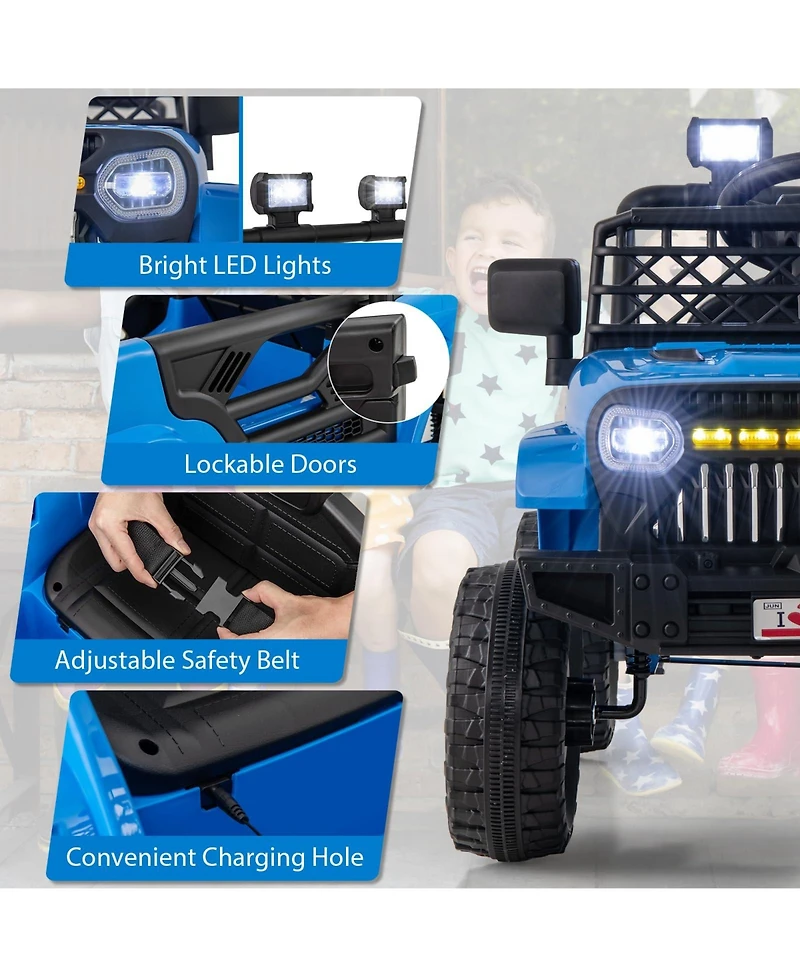12V Kids Ride on Truck Car with Parental Remote and Music Player