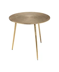 Minimalist Metal Round Accent Table – Stylish and Functional
